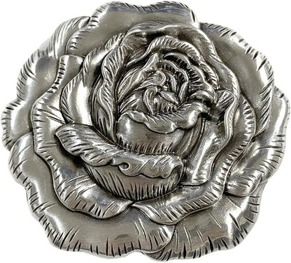 Rose Heart Flower Rhinestone Replacement Belt Buckle Fits 1-1/2"(38Mm) Belt Strap-Multi-Style Options Apparel & Accessories > Clothing Accessories > Belt Buckles Belts.com Type Buckle J - Ha0064 Antique Silver 1-1/2" 