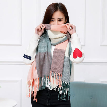 Women'S Long Plaid Blanket Chunky Oversized Winter/Fall Warm Scarf Big Tartan Scarves Wrap Shawl Apparel & Accessories > Clothing Accessories > Scarves & Shawls YSense Wear   