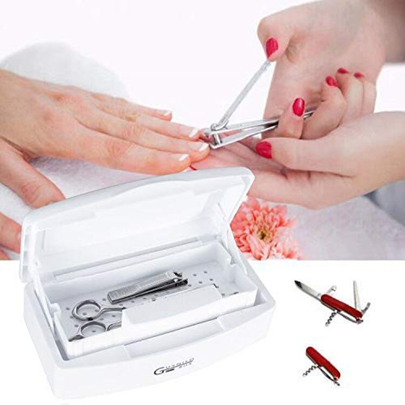Gusnilo Nail Art Tools, Plastic Storage Box for Nail Tools,Manicure Tool, Tweezers, Hair Salon, Spa and Trimmer Manicure Equipment (1 Piece, White) Health & Beauty > Personal Care > Cosmetics > Cosmetic Tools > Nail Tools Gusnilo   