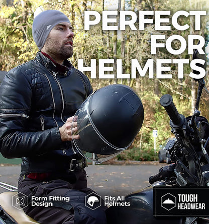 Skull Cap Helmet Liner Running Beanie - Winter Thermal under Helmet Cycling Head Hat - Ultimate Moisture Wicking Performance Apparel & Accessories > Clothing Accessories > Headwear Tough Headwear   