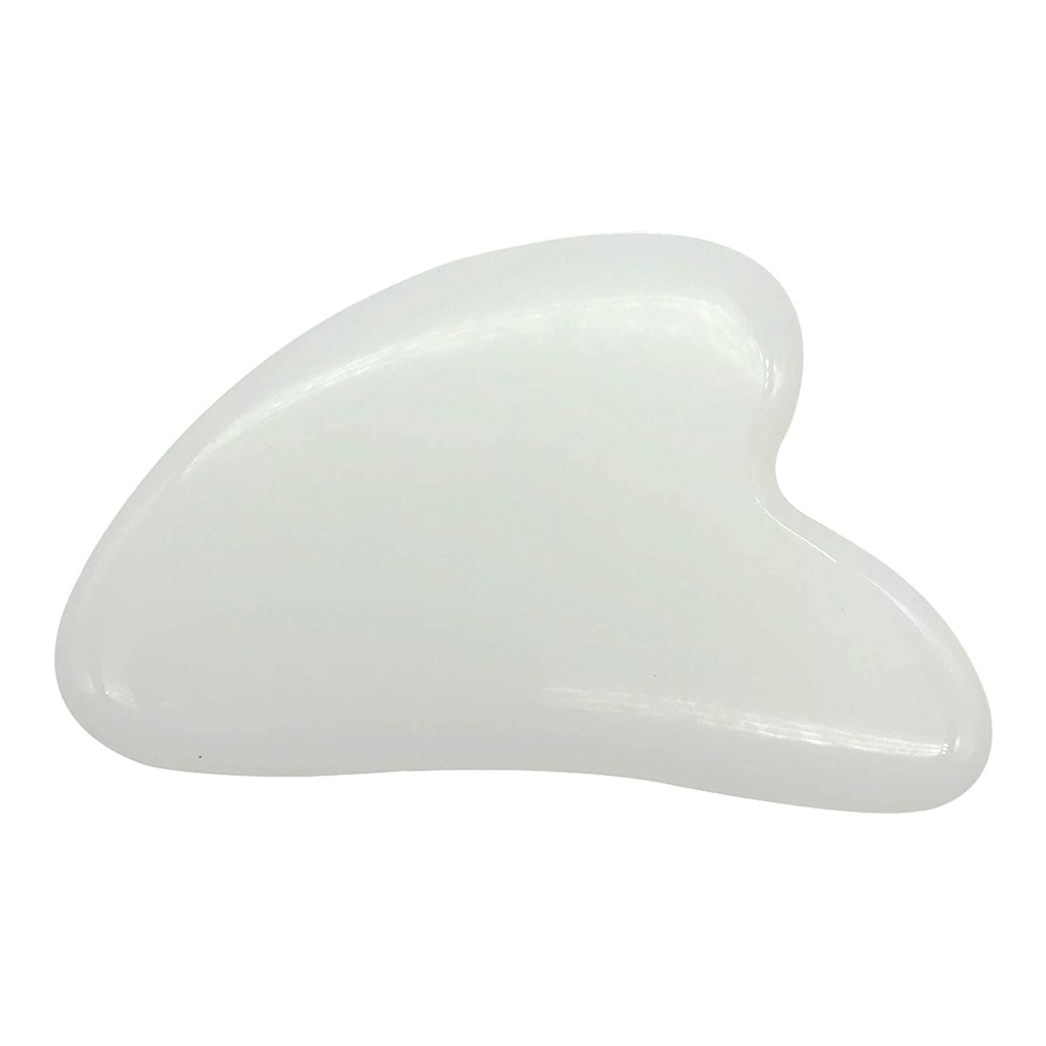 Fekuar Natural Green Jade Gua Sha Massage Tool for Body Skin Facial, Crystal Scraping Board for SPA Acupuncture Therapy Trigger Point Treatment Health & Beauty > Personal Care > Cosmetics > Cosmetic Tools > Skin Care Tools Fekuar White Jade (Synthetic)  