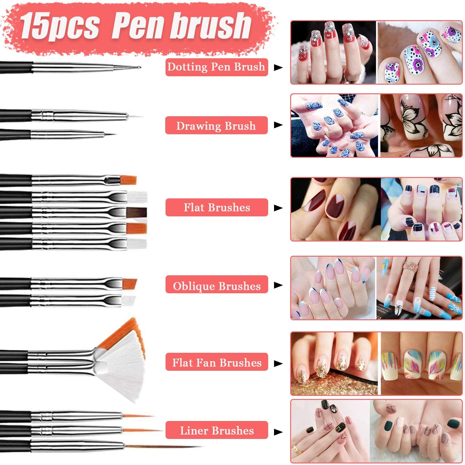 JOYJULY Nail Art Design Tools, 3D Nail Art Decorations Kit with Nail Art Brushes Dotting Tools Holographic Nail Art Stickers Nail Foil Tape Strips and Nails Art Rhinestones and Pick-Up Tweezers Health & Beauty > Personal Care > Cosmetics > Cosmetic Tools > Nail Tools JOYJULY   