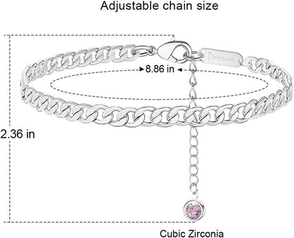 Stainless Steel Ankle Bracelets, Adjustable Chain Anklets Feet Jewelry with Gift Card & Box for Women, Men, Couple Anklet for Daily, Party, Beach, Wedding Apparel & Accessories > Jewelry > Anklets HX SHARE   