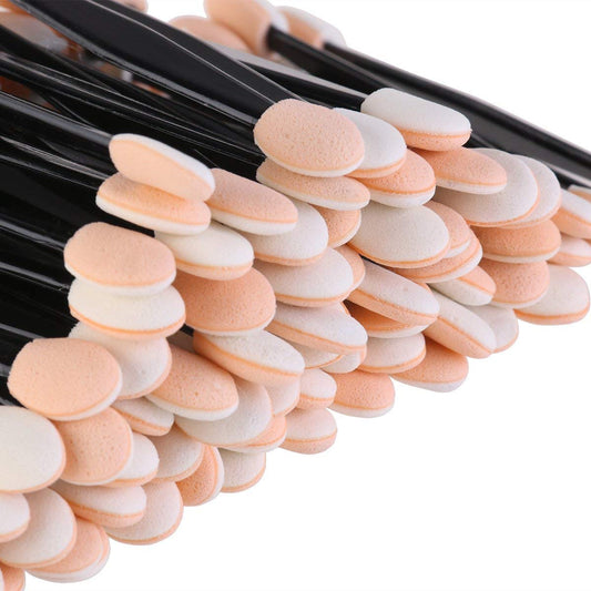 Onwon 100 Pcs Disposable Dual Sided Eyeshadow Brush, Double Ended Sponge Applicator Oval Tipped Eyeliner Brush Makeup Brush Tool Health & Beauty > Personal Care > Cosmetics > Cosmetic Tools > Makeup Tools Onwon   
