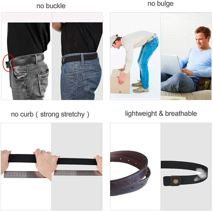 No Buckle Invisible Elastic Stretch Belt for Men/Women Fits Waist 24-50In Father Day Gift Apparel & Accessories > Clothing Accessories > Belts XZQTIVE   