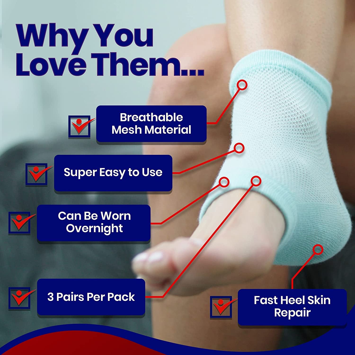 Moisturizing Socks for Cracked Heel Repair - Dry Heels Treatment for Rough Feet, Toeless Aloe Lotion Moisturizer Silicone Gel Lined Moisture Spa Heel Socks Pedicure Foot Care for Women Men Fits Most Health & Beauty > Personal Care > Foot Care ARMSTRONG AMERIKA   