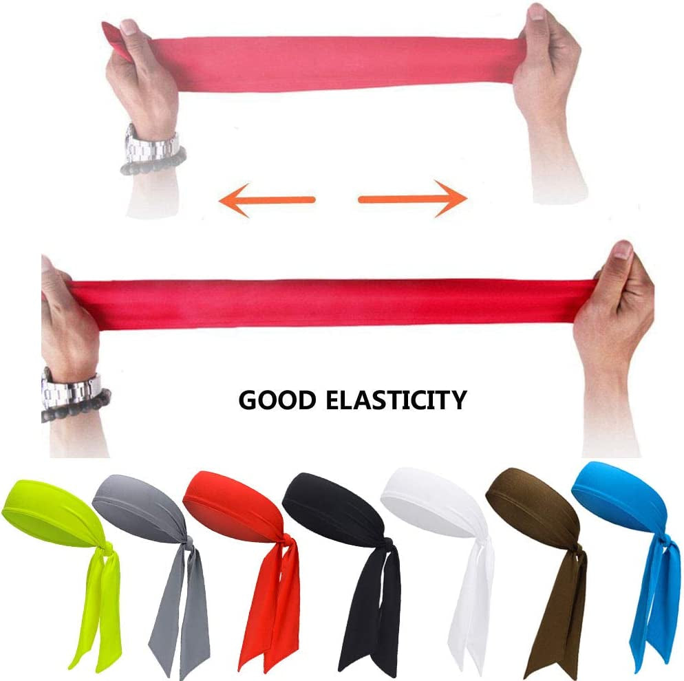 Sports Headband - Head Tie Tennis Tie Hairband - Sweatbands Headbands Wristbands Head Wrap - Ideal for Working Out,Tennis Apparel & Accessories > Clothing Accessories > Bandanas & Headties DEMIL   