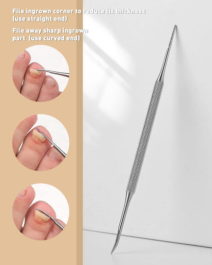 BEZOX Ingrown Toenail Tools - Toenail Lifter and Toenail File Set, Podiatrist Preferred Ingrown Toenails Treatment Tools - Surgical Grade Stainless Steel, W/Tin Storage Box Health & Beauty > Personal Care > Cosmetics > Cosmetic Tools > Nail Tools BEZOX   