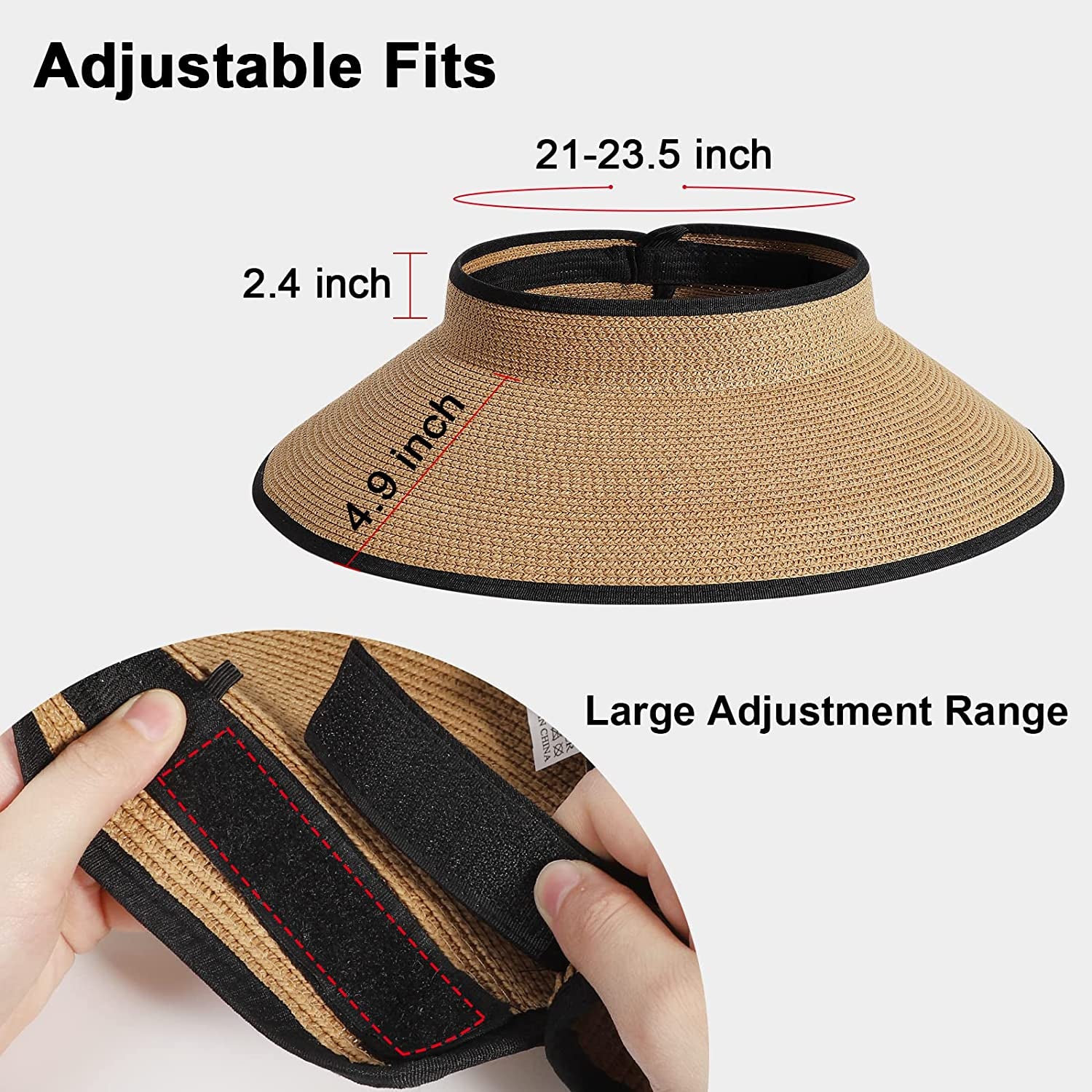 Senose Straw Hats for Women, UPF 50 Wide Brim Beach Sun Visor Hat UV Protection Apparel & Accessories > Clothing Accessories > Hats Senose   