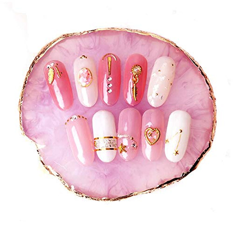 Mwoot Resin Nail Art Palette, Polish Holder Drawing Color Palette, Nail Art Painting Gel Palette Manicure Tool, Cosmetic Artist Mixing Palette (Pink) Health & Beauty > Personal Care > Cosmetics > Cosmetic Tools > Nail Tools MWOOT   