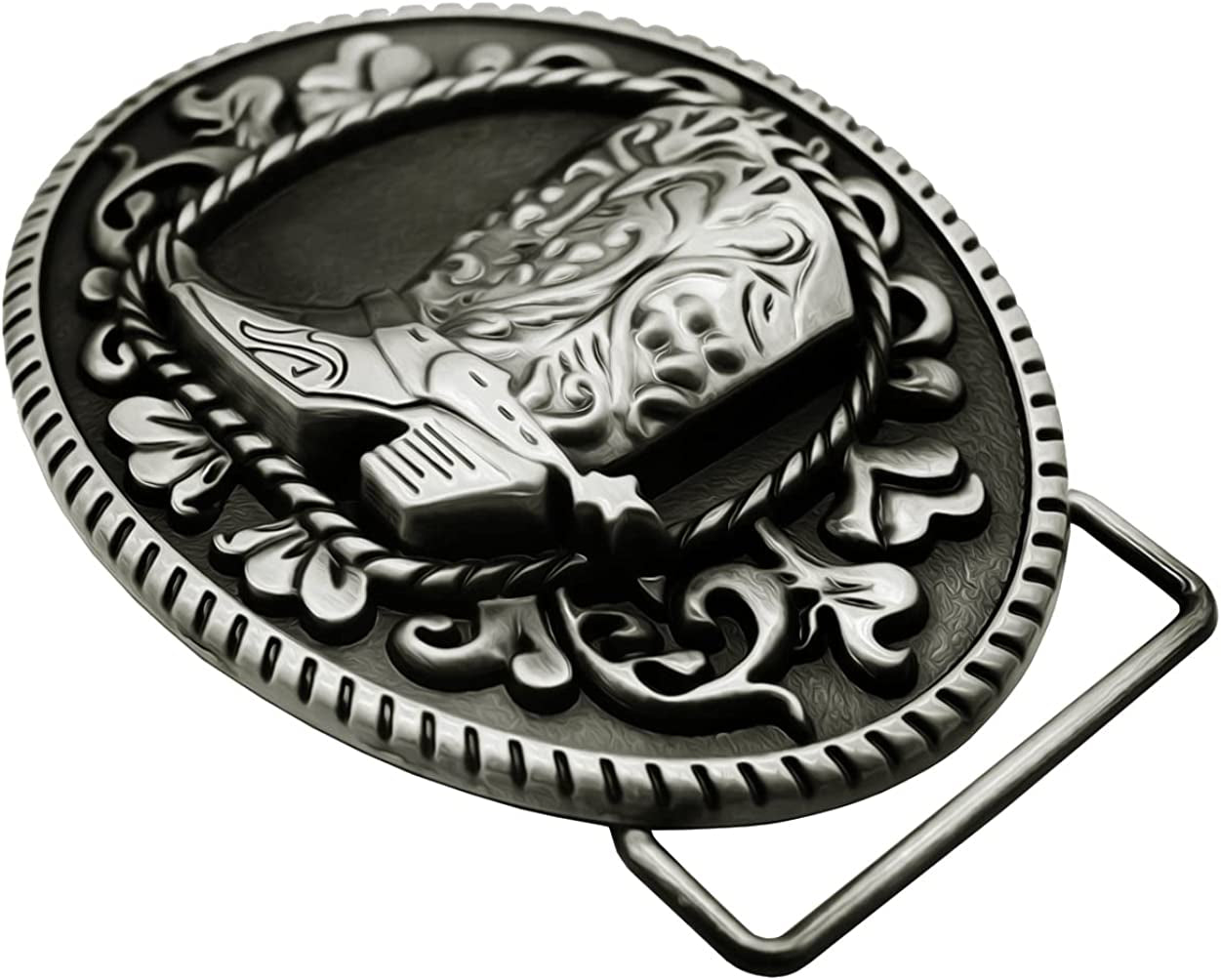 Moranse Religion Cross Cowboy Kneeling Prayer and Horse Design Belt Buckles Apparel & Accessories > Clothing Accessories > Belt Buckles Moranse   