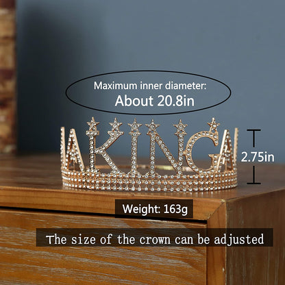 King'S and Queen'S Royal Crowns -Prom King and Prom Queen Satin Sash King Queen Costume Accessories Value (White) Apparel & Accessories > Clothing Accessories > Sashes ANWNK YOU   