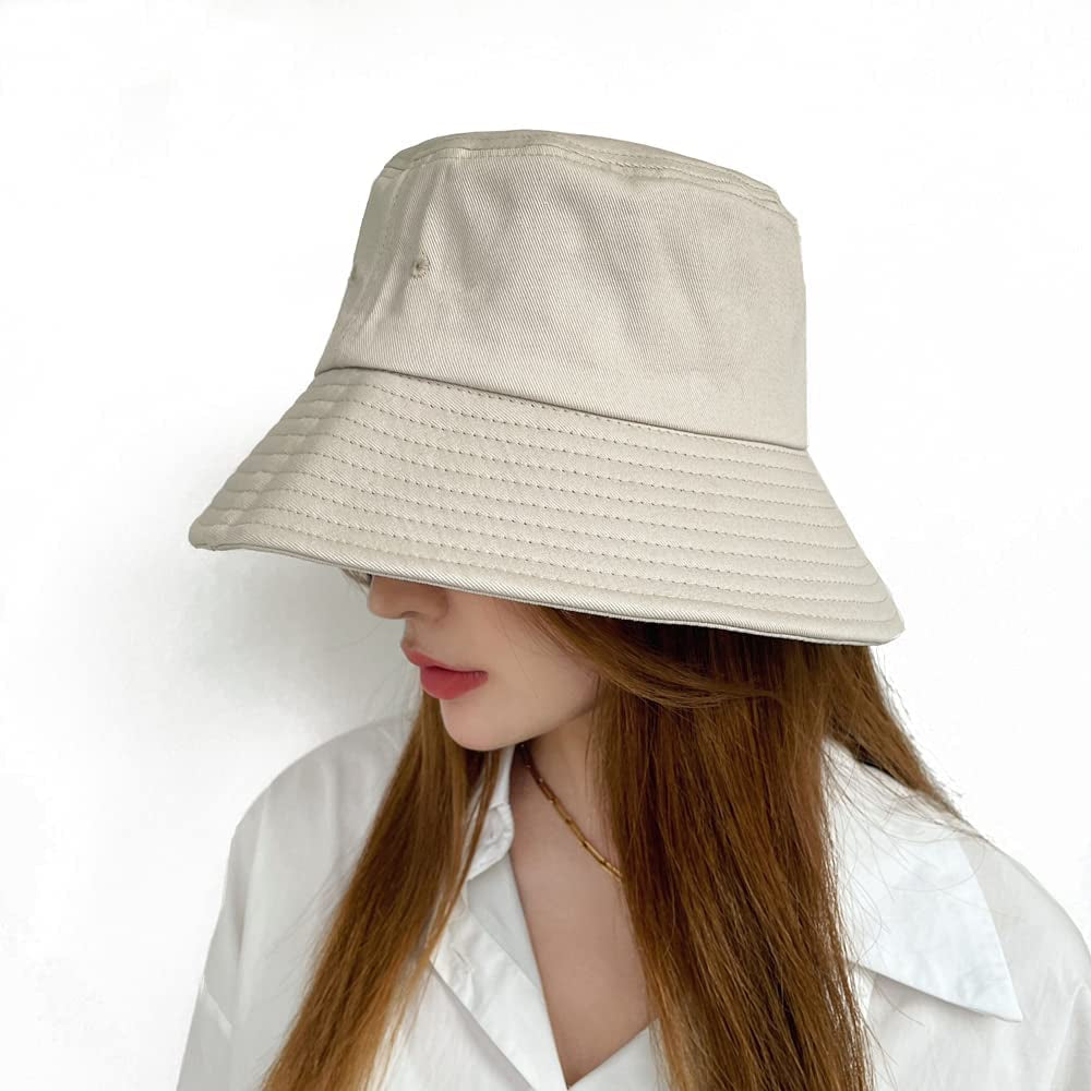 Bucket Hats for Women Men Sun Beach Hat Unisex Washed Cotton Packable Summer Travel Outdoor Fisherman'S Caps UPF 50+ Apparel & Accessories > Clothing Accessories > Hats Fisi   
