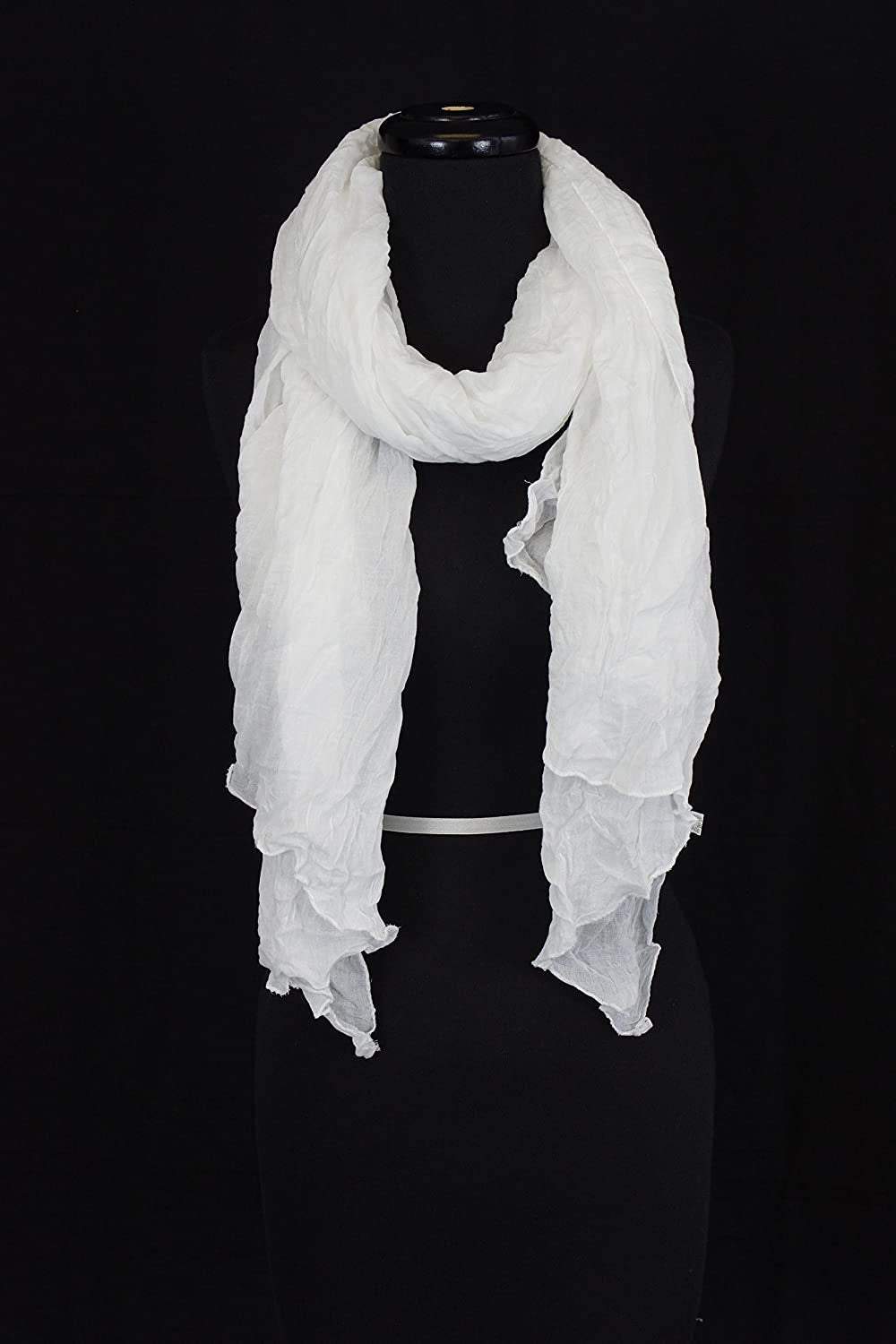 Cotton Solid Color Wrinkle Linen Scarf, Fashion Scarf, Multi Color, Beach Scarf Apparel & Accessories > Clothing Accessories > Scarves & Shawls Aleena   