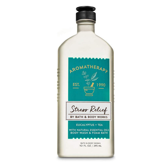 Bath and Body Works Aromatherapy Stress Relief Eucalytus Tea with Natural Essential Oils Body Wash & Foam Bath 10 Fl Oz / 296 Ml Health & Beauty > Personal Care > Cosmetics > Bath & Body Bath and Body Works   