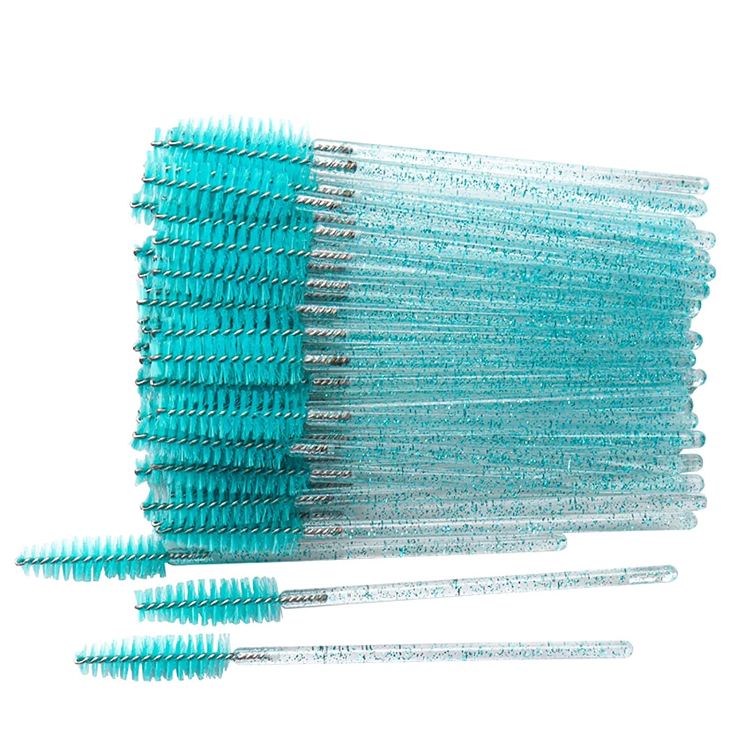 Myaokue-Up 300 Pack Disposable Mascara Wands Crystal Gold Handle Brush Lash Wand Eyelash Extension Tool Bulk Makeup Applicator (Crystal Blue/Deep Green-) Health & Beauty > Personal Care > Cosmetics > Cosmetic Tools > Makeup Tools myaokue-up Crystal Blue/Deep Green-  