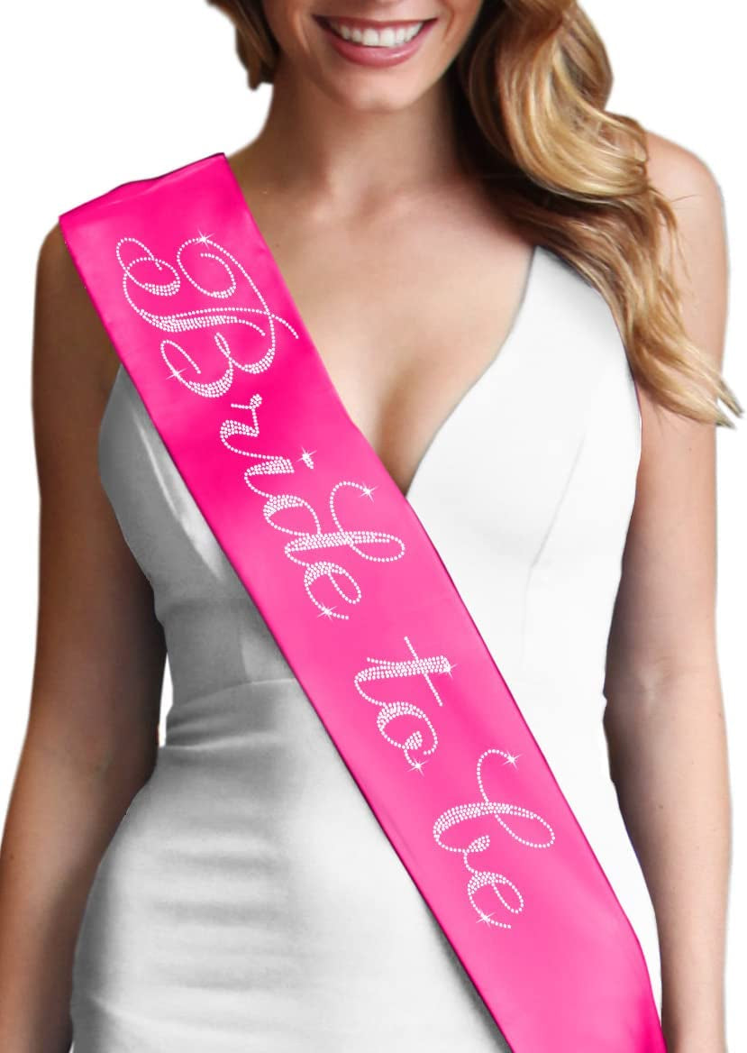 Blue Flirty Bride to Be Sash - Premium BRIDAL GRADE SATIN & Real CRYSTAL Rhinestone Bride to Be Satin Sash - Bachelorette Accessory Bride Gift - Classic Royal Blue Sash(Flrty B2B) Apparel & Accessories > Clothing Accessories > Sashes RhinestoneSash A: Magenta (Bride To Be) One Size Fits Most 