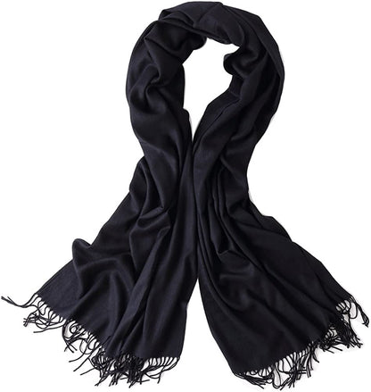 Bellonesc Cashmere Scarf Shawls for Women and Men Apparel & Accessories > Clothing Accessories > Scarves & Shawls Beillonesc Black  