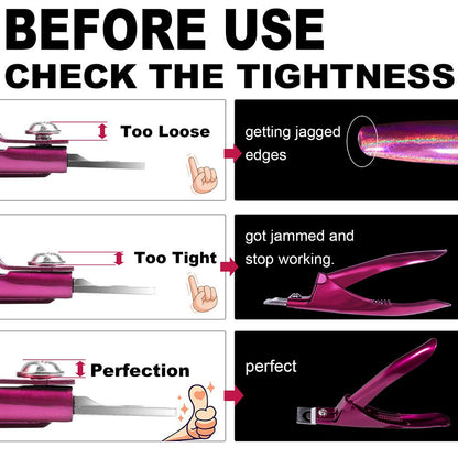 Elegant Violet Red Premium Adjustable Stainless Steel Artificial Acrylic Fake False Nail Tip Clipper Cutter Trimmer Manicure Pedicure Sharp Blade Clip Tool for Salon Home Nail Art Beauty Design DIY Health & Beauty > Personal Care > Cosmetics > Cosmetic Tools > Nail Tools GADGETS ENTREPOT   