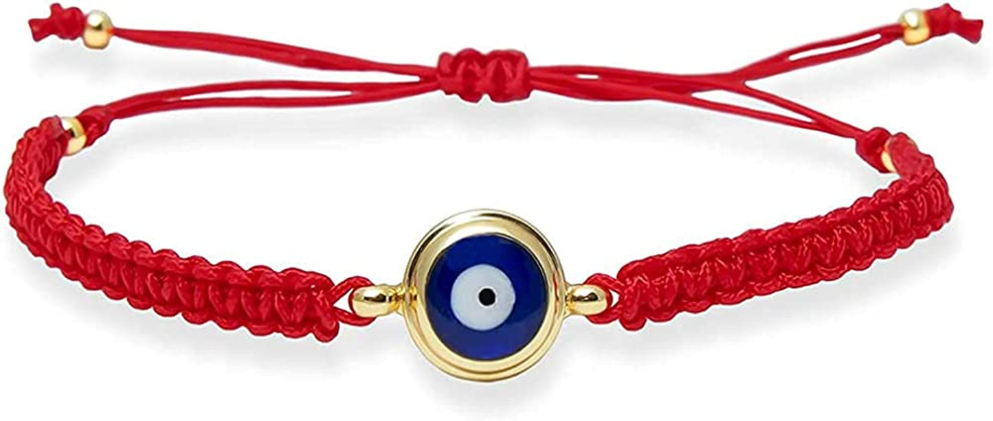 Handmade String Evil Eye Bracelet for Women Men Girls Boys Black Red Thread Adjustable Bracelets Minimalist Jewelry Apparel & Accessories > Jewelry > Bracelets kelistom 08. red evil eye  