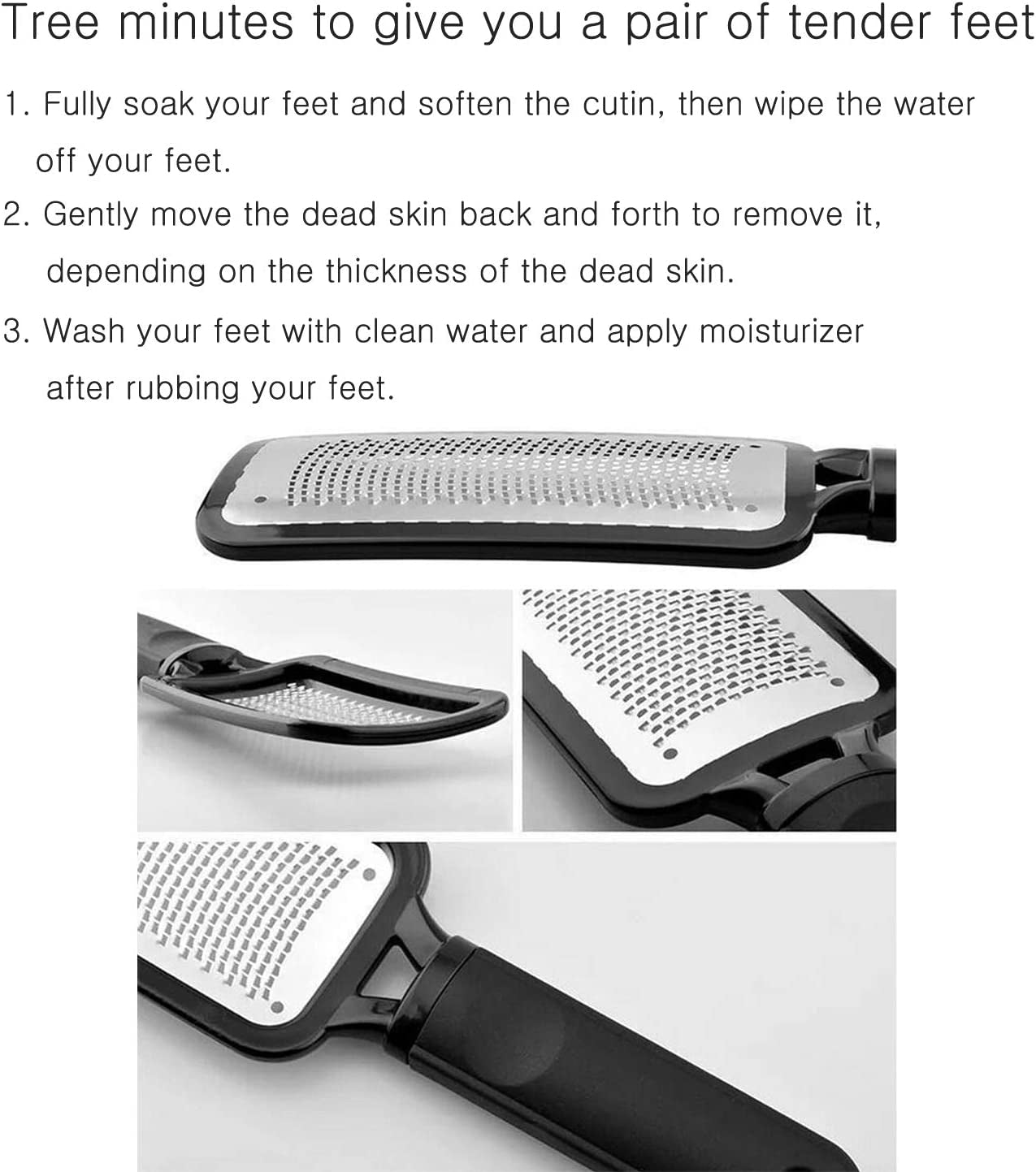 Foot File Colossal Foot Rasp and Callus Remover, Professional Foot Care Pedicure Metal Surface Tool to Remove Hard Skin, Can Be Used on Both Wet and Dry Feet, Surgical Grade Stainless Steel File Health & Beauty > Personal Care > Foot Care LUDOUPIER   