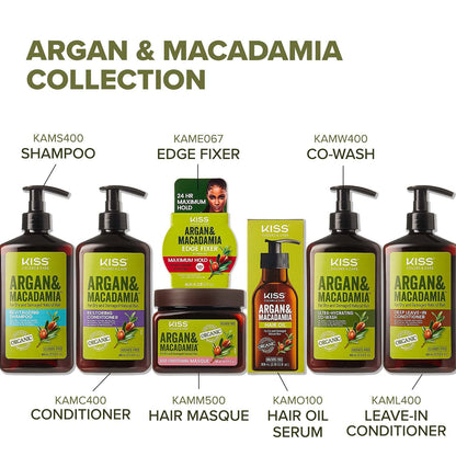 Kiss Argan & Macadamia Natural Hair Care Hair Oil Serum & Hair Masque Health & Beauty > Personal Care > Hair Care Kiss   