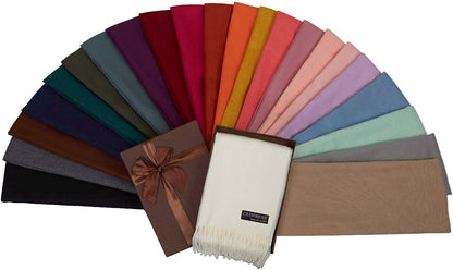 Made by Johnny Unisex Large Lightweight Soft Silky Real Cashmere Shawl Wrap Scarf Apparel & Accessories > Clothing Accessories > Scarves & Shawls Made By Johnny   