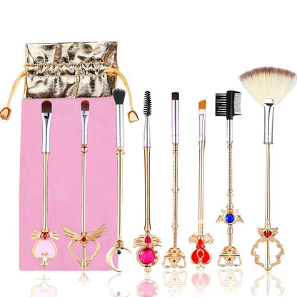 Makeup Brushes Set,Magic 5Pcs Cosmetic Brushes Wand Kit for Women Eye Shadow Eyeliner Blending Pencil Lip Foundation Brushes with Gift Bag,Bright Gold Health & Beauty > Personal Care > Cosmetics > Cosmetic Tools > Makeup Tools Van Billion Champagne Gold  
