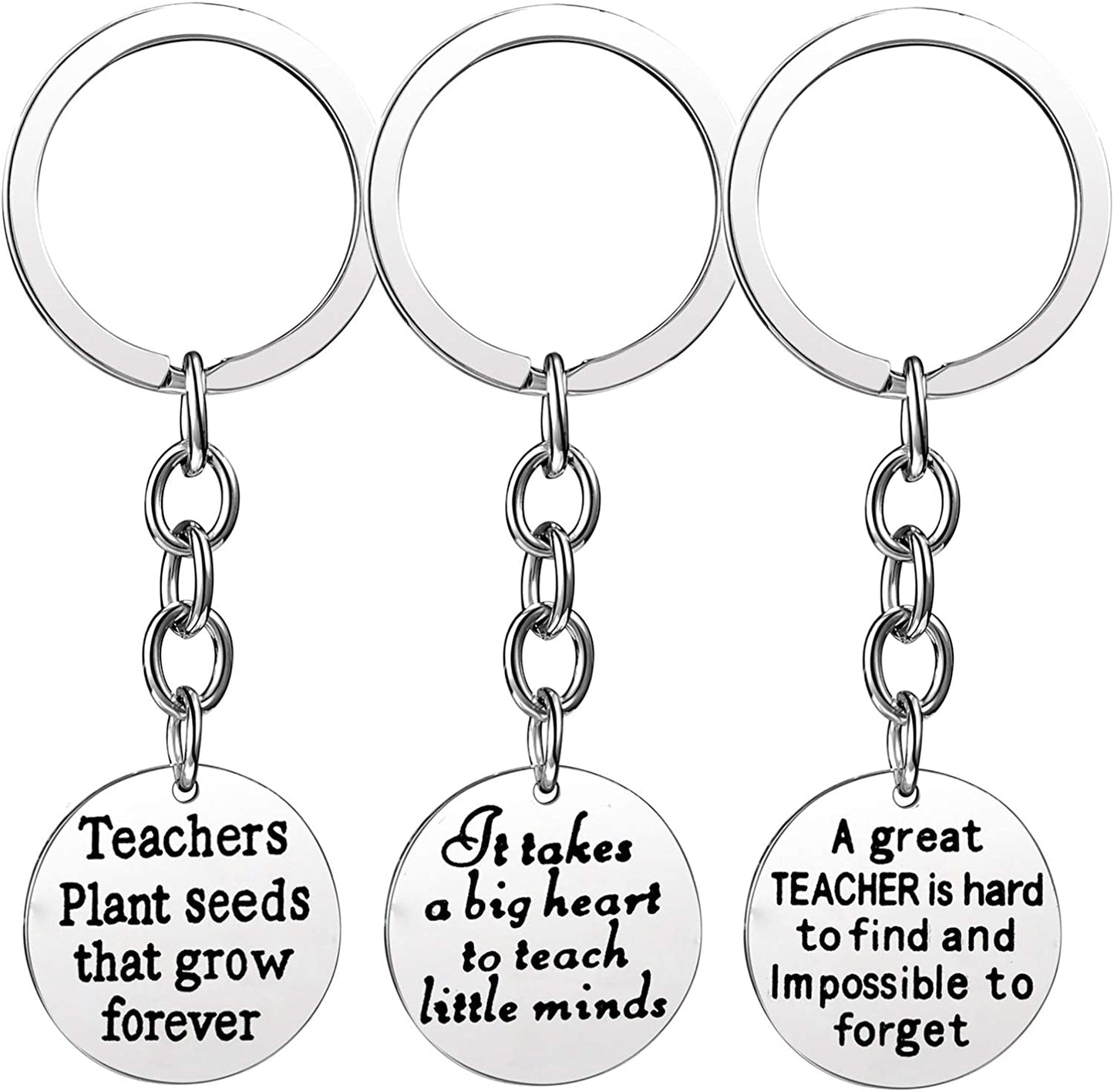 Pack of 3 Teacher Bangles Gifts for Teacher Open School Gifts for Teachers Thank You Bangle Bracelets Apparel & Accessories > Jewelry > Bracelets Nzztont 3PCs Keychain Mixed Style 08  