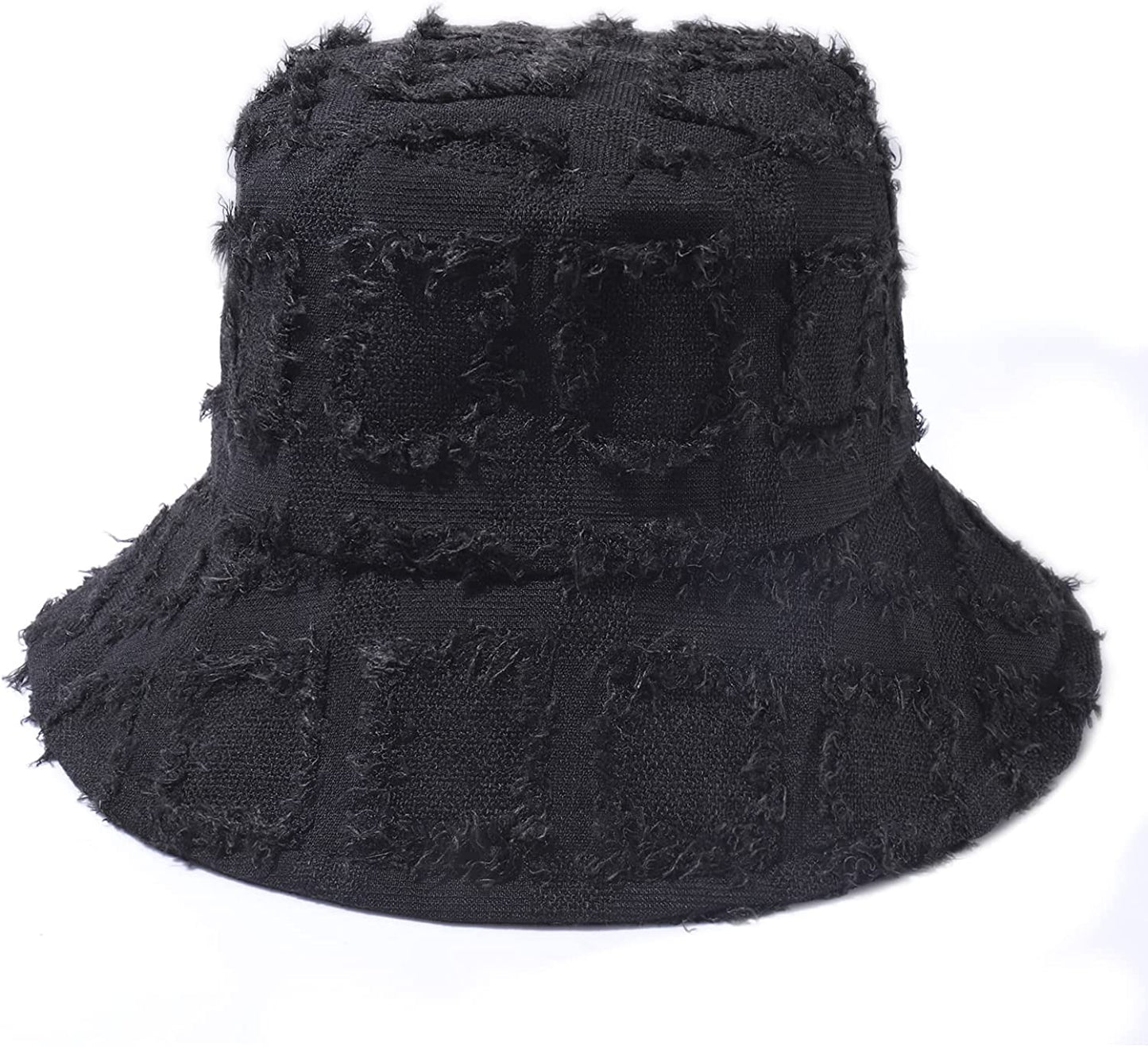 HZEYN Sun Hats for Women Summer Casual Frayed Bucket Hat Beach Vacation Travel Accessories UPF 50+ Apparel & Accessories > Clothing Accessories > Hats HZEYN Black  