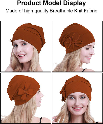 Osvyo Cotton Chemo Turbans Headwear Beanie Hat Cap for Women Cancer Patient Hairloss Apparel & Accessories > Clothing Accessories > Headwear osvyo   