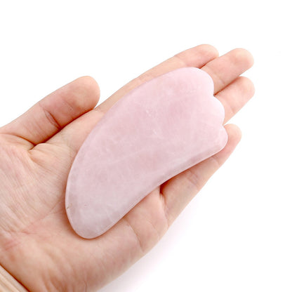 Ccbeauty 2 Pcs Gua Sha Massage Scraping Tools Natural Guasha Stones Rose Quartz Jade Facial Board for SPA Body Skin Neck Relax Health & Beauty > Personal Care > Cosmetics > Cosmetic Tools > Skin Care Tools CCbeauty   