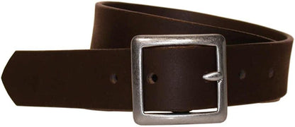 Bison Designs Full Grain Water Buffalo Leather 32Mm Standard Leather Belt with Dull Silver Buckle Apparel & Accessories > Clothing Accessories > Belts Bison Brown 34-Inch Waist 