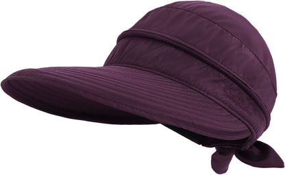 Simplicity Hats for Women UPF 50+ UV Sun Protective Convertible Beach Visor Hat Apparel & Accessories > Clothing Accessories > Hats Simplicity Dark B One Size 