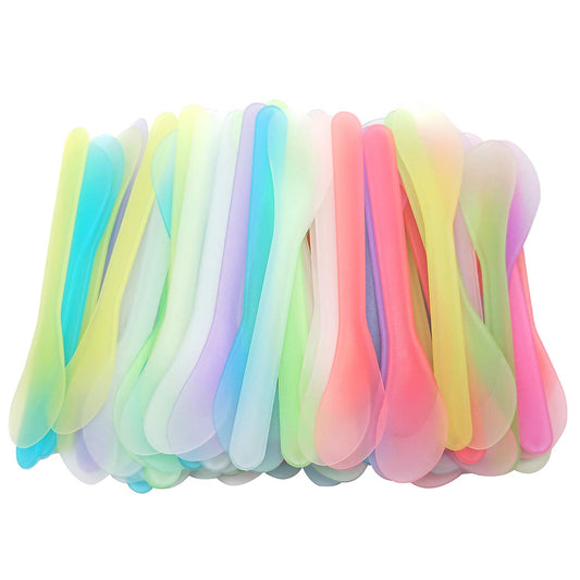 Goiio 100 PCS Cosmetic Spatula, 4.8'' Disposable Plastic Makeup Tools Spoon for Mixing and Sampling (Multi-Color) Health & Beauty > Personal Care > Cosmetics > Cosmetic Tools > Skin Care Tools Goiio   