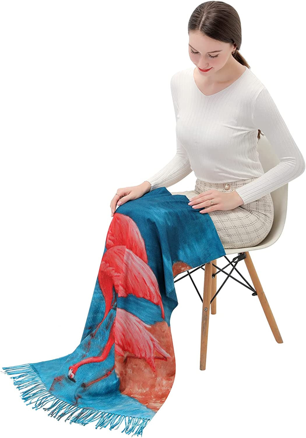 Women'S Fashion Scarf with Art Printed Tassel Soft Cashmere Warm Large Blanket Wrap Shawl for Gift Apparel & Accessories > Clothing Accessories > Scarves & Shawls XYBJ   