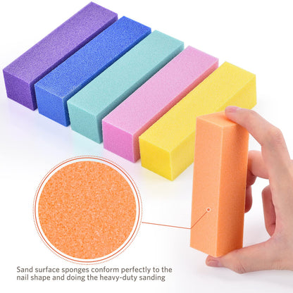 Nail Files and Buffer, Tsmaddts Professional Manicure Tools Kit Rectangular Art Care Buffer Block Tools 100/180 Grit 12Pcs/Pa(Black) Health & Beauty > Personal Care > Cosmetics > Cosmetic Tools > Nail Tools TsMADDTs   