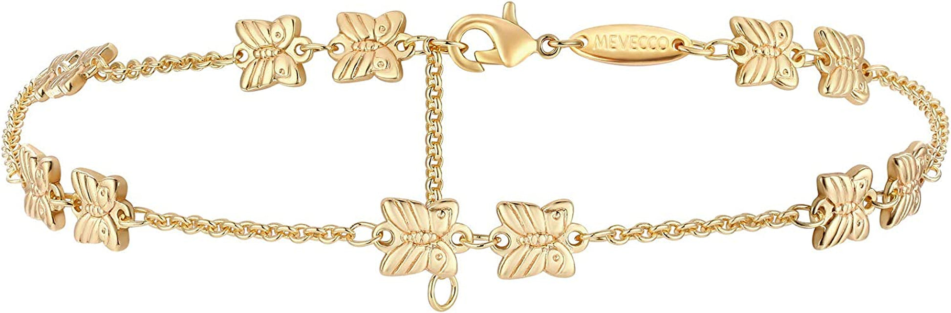 Gold Dainty Anklet,14K Gold Plated Boho CZ Star Beach Cute Pig Nose Tassel Disc Foot Chain Ankle Bracelet Lace Chain Anklet for Women… Apparel & Accessories > Jewelry > Anklets Mevecco Butterfly  