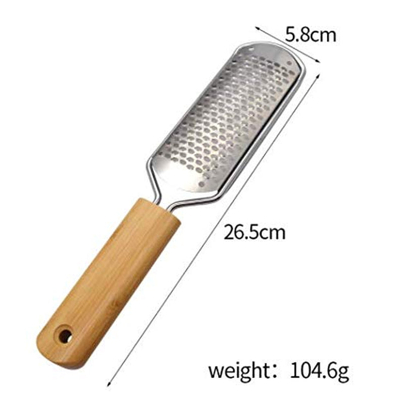 Foot Callus Remover. Cozibath File for Heels with Bamboo Handle, Surgical Grade Stainless Steel Foot Grater to Remove Dead Skin, Foot Scrubber, Cracked Heel Care Tool Health & Beauty > Personal Care > Foot Care Generic   