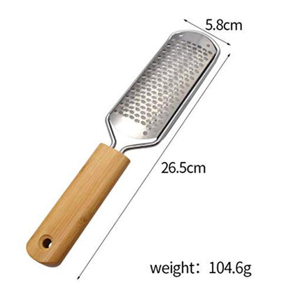Foot Callus Remover. Cozibath File for Heels with Bamboo Handle, Surgical Grade Stainless Steel Foot Grater to Remove Dead Skin, Foot Scrubber, Cracked Heel Care Tool Health & Beauty > Personal Care > Foot Care Generic   