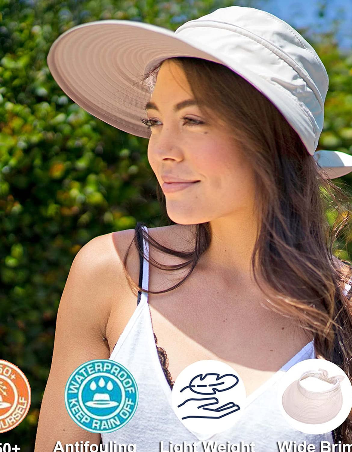 Simplicity Hats for Women UPF 50+ UV Sun Protective Convertible Beach Visor Hat Apparel & Accessories > Clothing Accessories > Hats Simplicity   