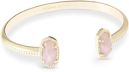 Kendra Scott Elton Cuff Bracelet for Women, Fashion Jewelry Apparel & Accessories > Jewelry > Bracelets Kendra Scott GOLD - ROSE QUARTZ  