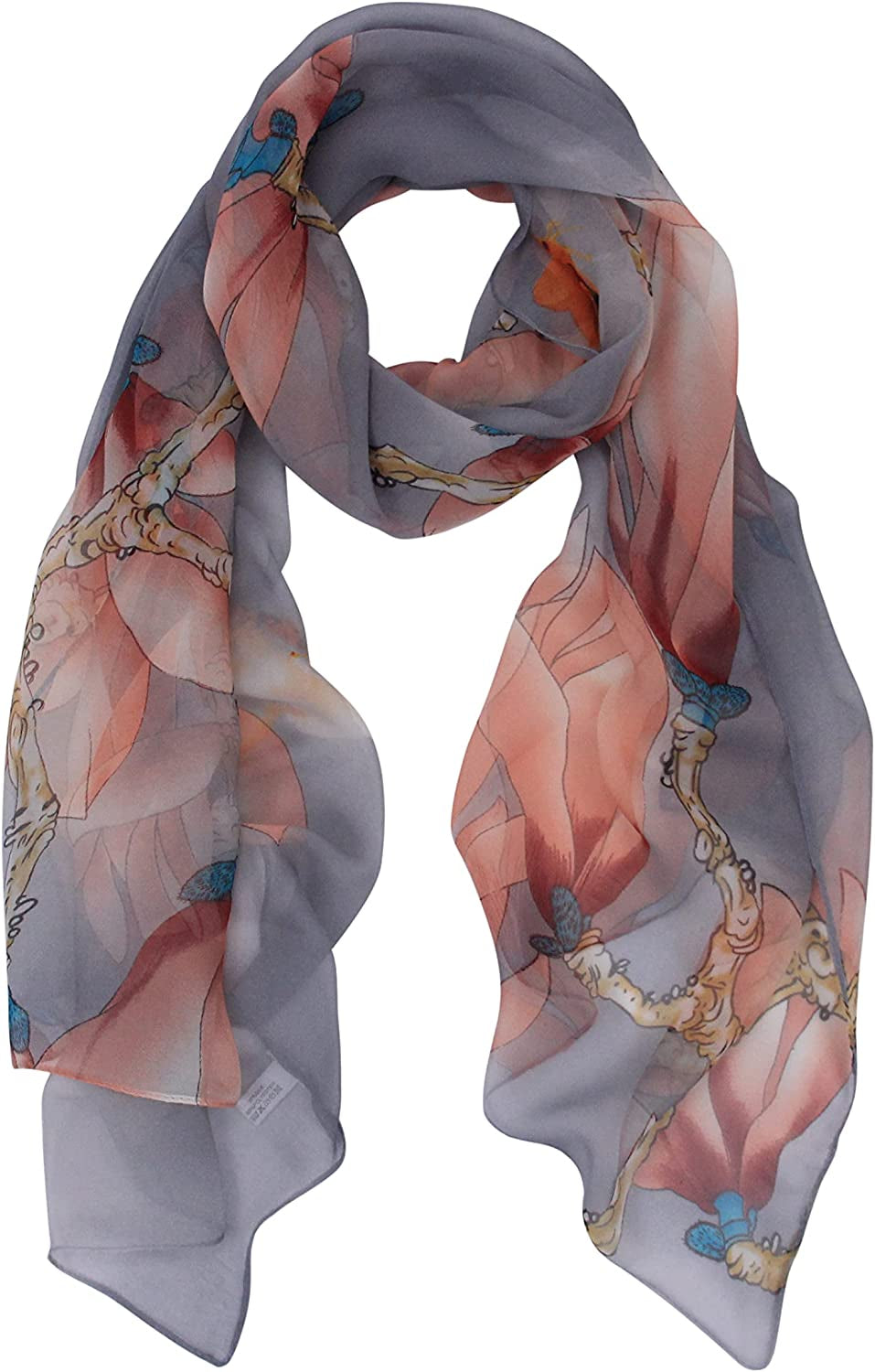 Long Chiffon Fashion Scarf - Pantonight Lightweight Chiffon Sheer for Women Apparel & Accessories > Clothing Accessories > Scarves & Shawls PANTONIGHT Color 769  
