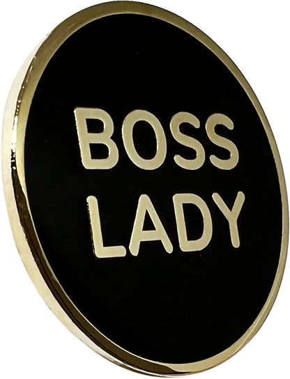Boss Lady Lapel Pin - Funny Bossy Female Brooch - Mother'S Day Gift for Women Mom Apparel & Accessories > Jewelry > Brooches & Lapel Pins PinMaze   