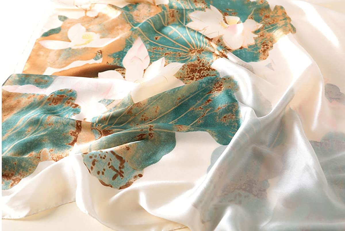 WEIGEER Silk Scarf Women Chiffon Shawl Lotus Scarf Neckerchief Long Head Wrap Thin Scarf Beach Women Hijab Belt Vintage Bridal Shawl Binder Chiffon Scarf Colourful Cloth White Green Apparel & Accessories > Clothing Accessories > Scarves & Shawls WEIGEER   