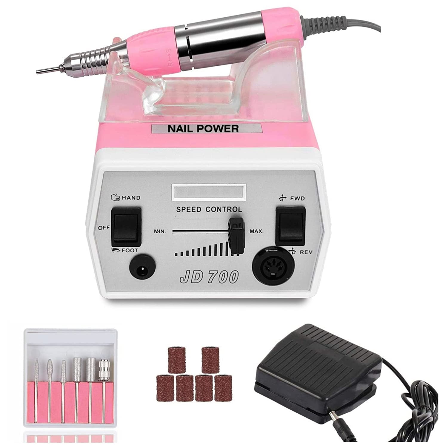 Véfaîî Nail Drill Electric Nail File, JD700 Nail Drills for Acrylic Nails Professional 30000RPM Manicure Tools Acrylic Nail Drill for Nail Dip Kit Acrylic Powder Poly Nail Gel B-01 Health & Beauty > Personal Care > Cosmetics > Cosmetic Tools > Nail Tools Hope Industry pink  