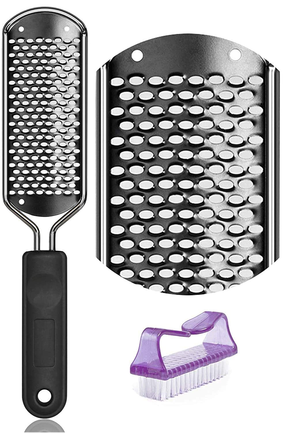 Colossal Foot Grater Foot File - Foot Rasp Callus Remover Btartbox Large Stainless Steel Foot Scrubber Foot Care Pedicure Tools for Wet and Dry Feet Health & Beauty > Personal Care > Foot Care BTArtbox C-black Coarse Foot File  