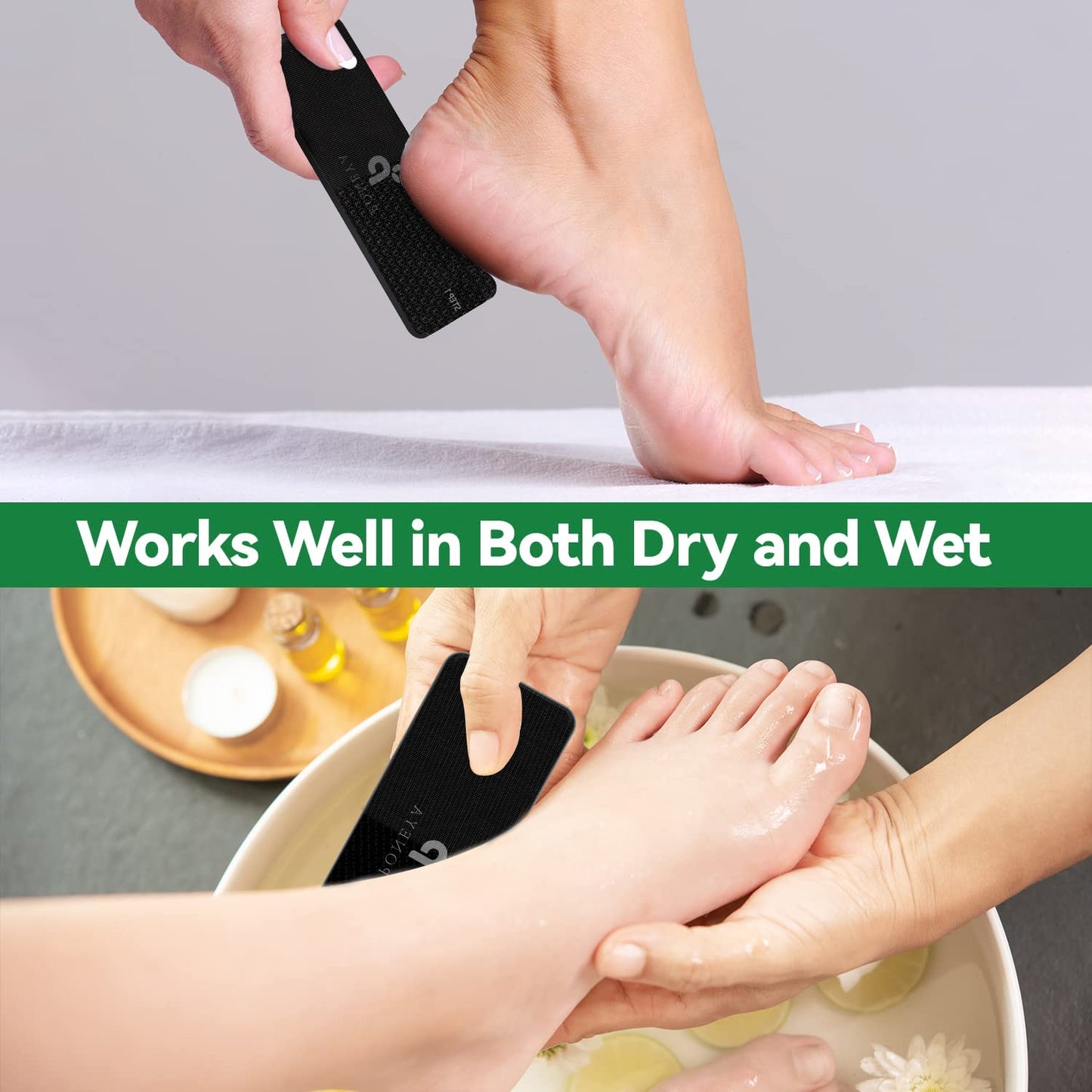Foot File-Nano Glass Foot File Callus Remover for Feet, Best Foot Care Pedicure Tools Foot Scrubber to Remove Dead or Hard Cracked Dry Skin, Foot Scraper for Soft Feet, for Men Women Travel (Black) Health & Beauty > Personal Care > Foot Care PONEYA   
