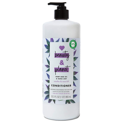Love Beauty and Planet Soothe and Nourish Sulfate-Free Shampoo Dry Hair and Nourished Hair Care Hemp Seed Oil & Nana Leaf Paraben-Free, Silicone-Free and Vegan 32.3 Oz Health & Beauty > Personal Care > Hair Care Love Beauty And Planet Conditioner  