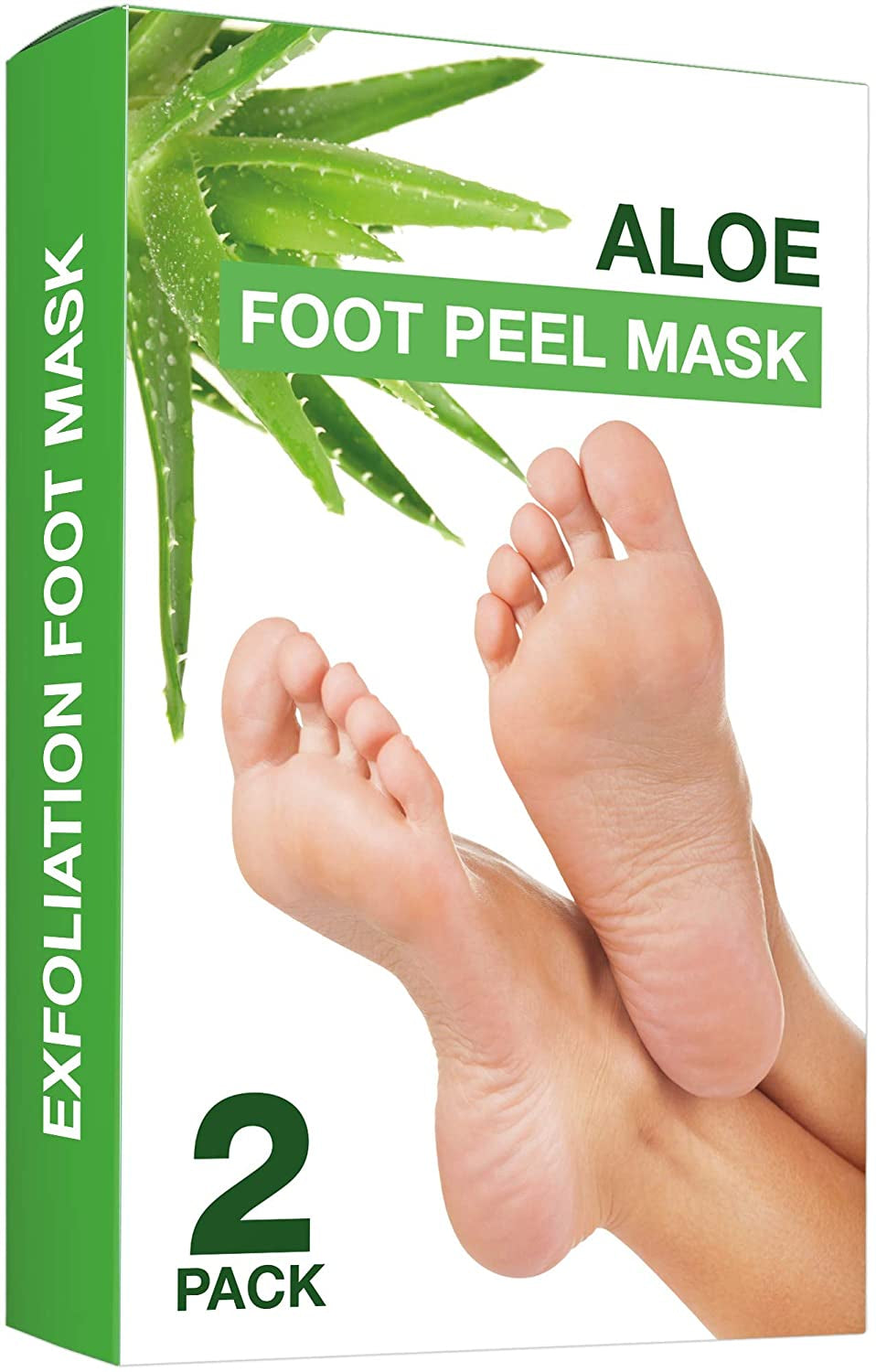 Exfoliating Foot Peel Mask 2 Pack - Baby Feet Peeling Mask for Dead Skin - Remove Calluses, Cracked Heels Repair Dry Toe Skin - Baby Soft Feet Gel Socks - Natural Foot Care Treatment with Aloe Vera Health & Beauty > Personal Care > Foot Care OK Goods   